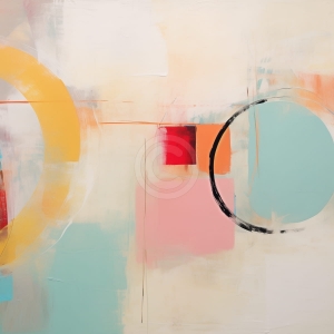 Abstract geometric pastel
