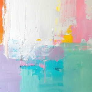 Tablou abstract in culori pastel vibrante