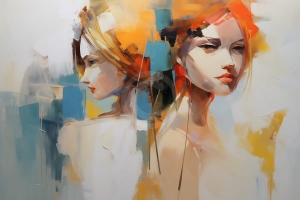 Portret dublu feminin