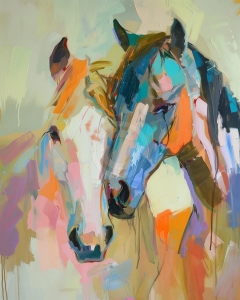 Doi cai in culori pastel moderne
